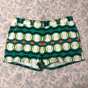 GAP Cute Green and Coral Patterned Shorts